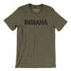 Indiana Military Stencil Men/Unisex T-Shirt-Heather Olive-Allegiant Goods Co. Vintage Sports Apparel