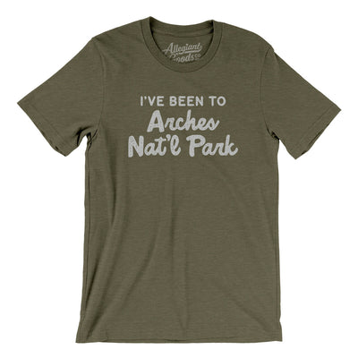 I've Been To Arches National Park Men/Unisex T-Shirt-Heather Olive-Allegiant Goods Co. Vintage Sports Apparel
