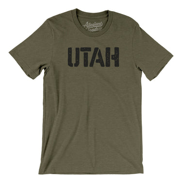 Utah Military Stencil Men/Unisex T-Shirt-Allegiant Goods Co. Vintage Sports Apparel