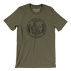 Alabama State Quarter Men/Unisex T-Shirt-Heather Olive-Allegiant Goods Co. Vintage Sports Apparel