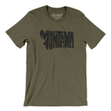 Montana State Shape Text Men/Unisex T-Shirt-Allegiant Goods Co. Vintage Sports Apparel