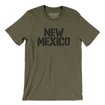 New Mexico Military Stencil Men/Unisex T-Shirt-Allegiant Goods Co. Vintage Sports Apparel