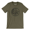 Alaska State Quarter Men/Unisex T-Shirt-Heather Olive-Allegiant Goods Co. Vintage Sports Apparel