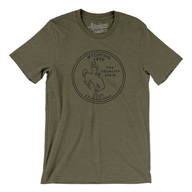 Wyoming State Quarter Men/Unisex T-Shirt-Allegiant Goods Co. Vintage Sports Apparel