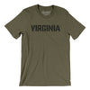 Virginia Military Stencil Men/Unisex T-Shirt-Heather Olive-Allegiant Goods Co. Vintage Sports Apparel