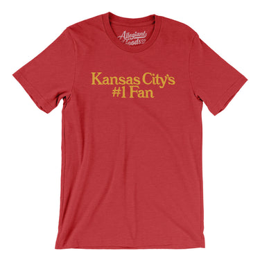 Kansas City's Number 1 Fan Men/Unisex T-Shirt-Heather Red-Allegiant Goods Co. Vintage Sports Apparel