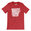 Arkansas State Shape Text Men/Unisex T-Shirt-Heather Red-Allegiant Goods Co. Vintage Sports Apparel