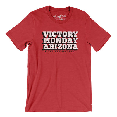 Victory Monday Arizona Men/Unisex T-Shirt-Heather Red-Allegiant Goods Co. Vintage Sports Apparel