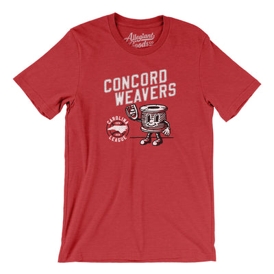 Concord Weavers Men/Unisex T-Shirt-Heather Red-Allegiant Goods Co. Vintage Sports Apparel