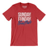Sunday Funday Buffalo Men/Unisex T-Shirt-Heather Red-Allegiant Goods Co. Vintage Sports Apparel