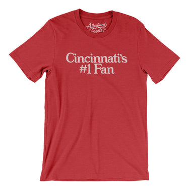 Cincinnati's Number 1 Fan Men/Unisex T-Shirt-Heather Red-Allegiant Goods Co. Vintage Sports Apparel