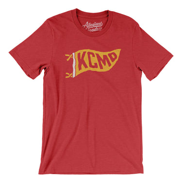 Kcmo Pennant Men/Unisex T-Shirt-Heather Red-Allegiant Goods Co. Vintage Sports Apparel