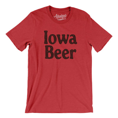 Iowa Beer Men/Unisex T-Shirt-Heather Red-Allegiant Goods Co. Vintage Sports Apparel