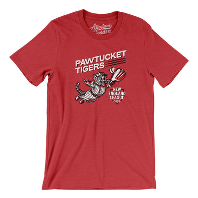 Pawtucket Tigers Men/Unisex T-Shirt-Heather Red-Allegiant Goods Co. Vintage Sports Apparel