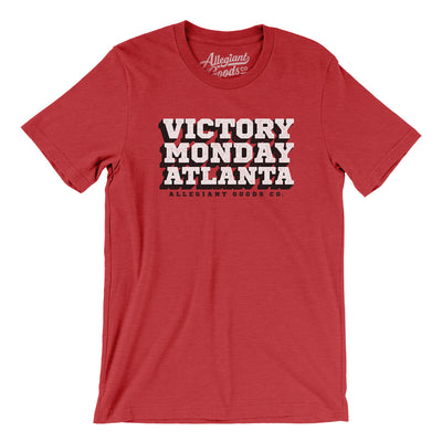 Victory Monday Atlanta Men/Unisex T-Shirt-Heather Red-Allegiant Goods Co. Vintage Sports Apparel
