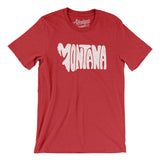 Montana State Shape Text Men/Unisex T-Shirt-Allegiant Goods Co. Vintage Sports Apparel