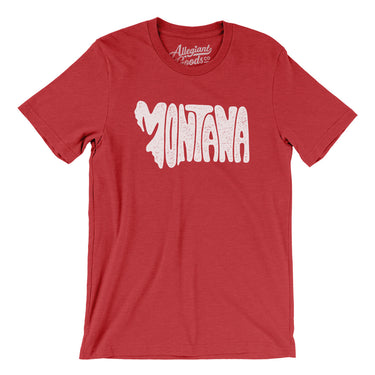 Montana State Shape Text Men/Unisex T-Shirt-Allegiant Goods Co. Vintage Sports Apparel