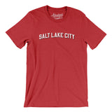 Salt Lake City Varsity Men/Unisex T-Shirt-Heather Red-Allegiant Goods Co. Vintage Sports Apparel