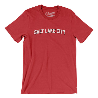 Salt Lake City Varsity Men/Unisex T-Shirt-Heather Red-Allegiant Goods Co. Vintage Sports Apparel