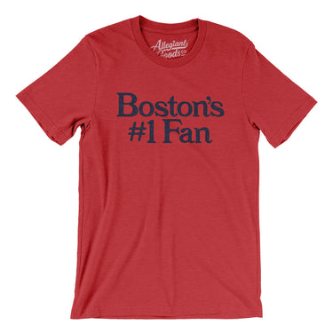 Boston's Number 1 Fan Men/Unisex T-Shirt-Heather Red-Allegiant Goods Co. Vintage Sports Apparel