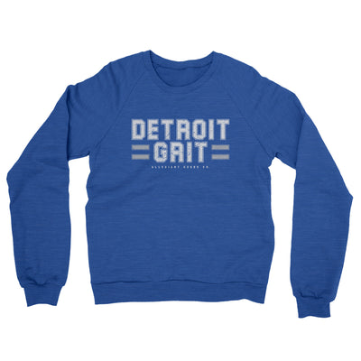 Detroit Grit Midweight French Terry Crewneck Sweatshirt-Heather Royal-Allegiant Goods Co. Vintage Sports Apparel