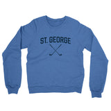 St. George Golf Midweight French Terry Crewneck Sweatshirt-Heather Royal-Allegiant Goods Co. Vintage Sports Apparel