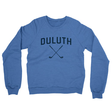 Duluth Golf Midweight French Terry Crewneck Sweatshirt-Heather Royal-Allegiant Goods Co. Vintage Sports Apparel
