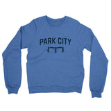 Park City Cycling Midweight French Terry Crewneck Sweatshirt-Heather Royal-Allegiant Goods Co. Vintage Sports Apparel