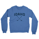 Idaho Golf Midweight French Terry Crewneck Sweatshirt-Heather Royal-Allegiant Goods Co. Vintage Sports Apparel