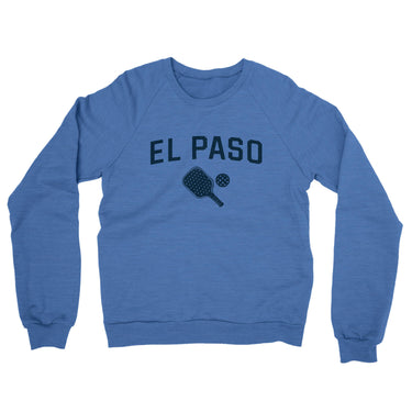 El Paso Pickleball Midweight French Terry Crewneck Sweatshirt-Heather Royal-Allegiant Goods Co. Vintage Sports Apparel