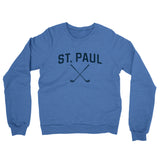 St. Paul Golf Midweight French Terry Crewneck Sweatshirt-Heather Royal-Allegiant Goods Co. Vintage Sports Apparel