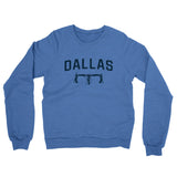 Dallas Cycling Midweight French Terry Crewneck Sweatshirt-Heather Royal-Allegiant Goods Co. Vintage Sports Apparel