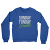 Sunday Funday Seattle Midweight French Terry Crewneck Sweatshirt-Heather Royal-Allegiant Goods Co. Vintage Sports Apparel