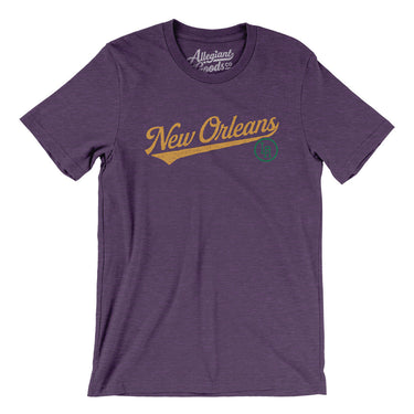 New Orleans Vintage Script Men/Unisex T-Shirt-Heather Team Purple-Allegiant Goods Co. Vintage Sports Apparel