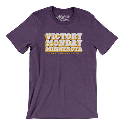 Victory Monday Minnesota Men/Unisex T-Shirt-Heather Team Purple-Allegiant Goods Co. Vintage Sports Apparel