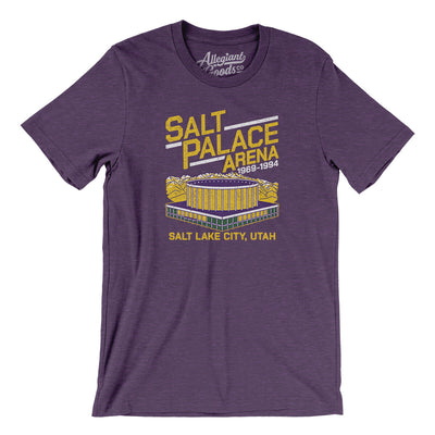 Salt Palace Arena Men/Unisex T-Shirt-Heather Team Purple-Allegiant Goods Co. Vintage Sports Apparel