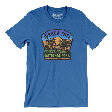 Joshua Tree National Park Badge Men/Unisex T-Shirt-Heather True Royal-Allegiant Goods Co. Vintage Sports Apparel