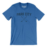 Park City Golf Men/Unisex T-Shirt-Heather True Royal-Allegiant Goods Co. Vintage Sports Apparel