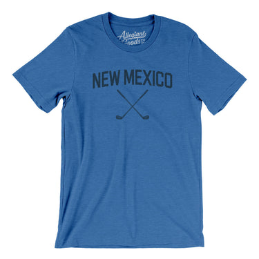 New Mexico Golf Men/Unisex T-Shirt-Heather True Royal-Allegiant Goods Co. Vintage Sports Apparel