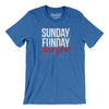 Sunday Funday New York Men/Unisex T-Shirt-Heather True Royal-Allegiant Goods Co. Vintage Sports Apparel
