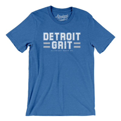 Detroit Grit Men/Unisex T-Shirt-Heather True Royal-Allegiant Goods Co. Vintage Sports Apparel