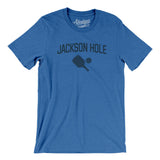 Jackson Hole Pickleball Men/Unisex T-Shirt-Heather True Royal-Allegiant Goods Co. Vintage Sports Apparel