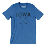 Iowa Golf Men/Unisex T-Shirt-Heather True Royal-Allegiant Goods Co. Vintage Sports Apparel