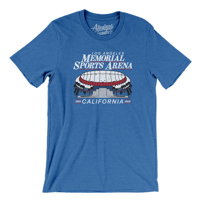 Los Angeles Memorial Sports Arena Men/Unisex T-Shirt-Heather True Royal-Allegiant Goods Co. Vintage Sports Apparel