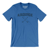 Albuquerque Golf Men/Unisex T-Shirt-Heather True Royal-Allegiant Goods Co. Vintage Sports Apparel