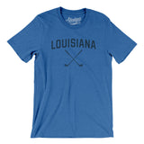 Louisiana Golf Men/Unisex T-Shirt-Heather True Royal-Allegiant Goods Co. Vintage Sports Apparel