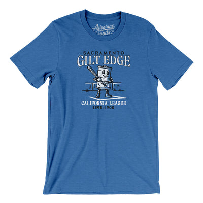 Sacramento Gilt Edge Men/Unisex T-Shirt-Heather True Royal-Allegiant Goods Co. Vintage Sports Apparel