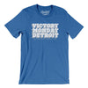 Victory Monday Detroit Men/Unisex T-Shirt-Heather True Royal-Allegiant Goods Co. Vintage Sports Apparel