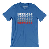 Buffalo Repeat Men/Unisex T-Shirt-Heather True Royal-Allegiant Goods Co. Vintage Sports Apparel