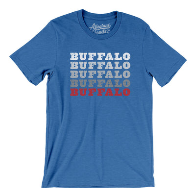 Buffalo Repeat Men/Unisex T-Shirt-Heather True Royal-Allegiant Goods Co. Vintage Sports Apparel